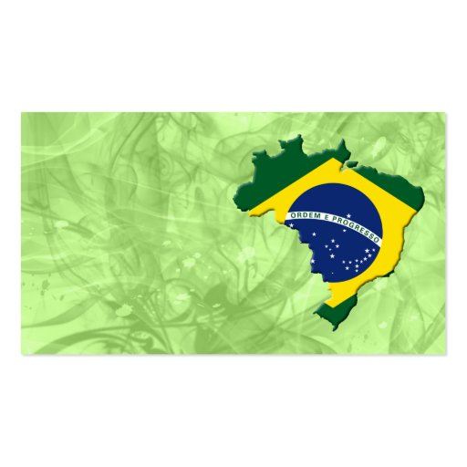 Brazil map business card templates (back side)