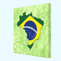 Brazil map canvas prints