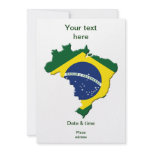 Brazil map personalized invites