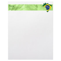 Brazil map letterhead design