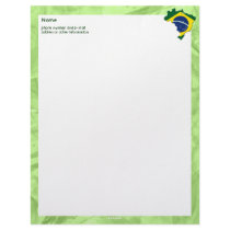 Brazil map personalized letterhead