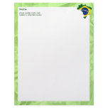 Brazil map personalized letterhead