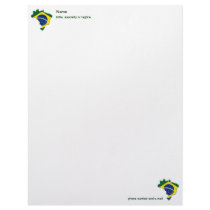 Brazil map personalized letterhead