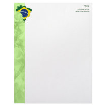 Brazil map personalized letterhead