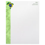 Brazil map personalized letterhead