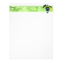 Brazil map letterhead design