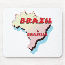 Brazil Map Mouse Mats