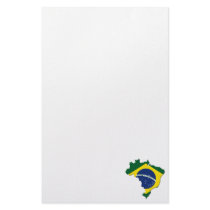 Brazil map custom stationery