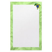 Brazil map custom stationery