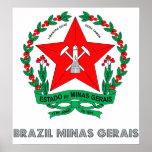 Brazil Minas Gerais Coat of Arms Print