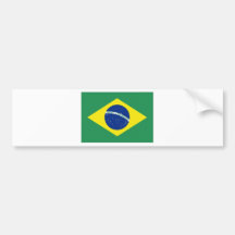Brazil National Flag Bumper Stickers