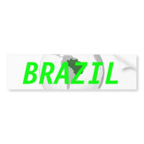 Brazil (orthographic projection) bumper stickers