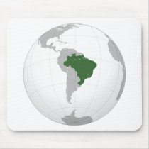Brazil (orthographic projection) mousepads