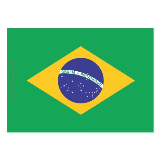 Brazil Plain Flag Business Card Templates (back side)