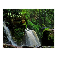 Brazil Rainforest Waterfall Postcard