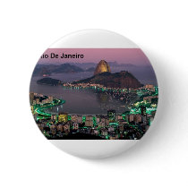 Brazil Rio De Janeiro Sugar Loaf Mountain (St.K.) Button