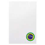 Brazil Round Flag Stationery Paper