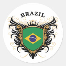 Brazil Round Sticker