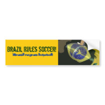 Brazil Rules Soccer! bumper stickers