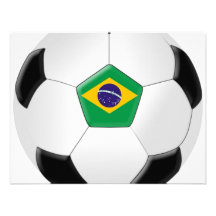 Brazil Soccer Ball Custom Invitations