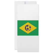 brazil soccer icon rack card design