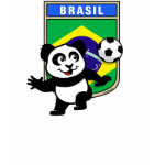 This cute panda loves to play <b>soccer</b>, also called <b>football</b> for Brazil. This fun Brazilian <b>soccer t-shirt</b> is perfect for anyone that loves to play football or fans that like to root for Brasil in matches! Support the Brazilian Football Team with this cute t-shirt design!