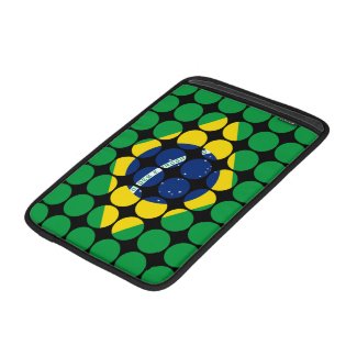 Brazil Stylish Girly Chic Polka Dot Brazilian Flag rickshawsleeve