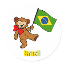 Brazil Teddy Bear stickers