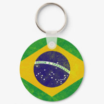 Brazil Vintage Flag keychains by jamierushad Brazil Vintage Flag keychains