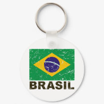 Brazil Vintage Flag keychains
