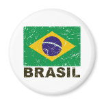 Brazil Vintage Flag Refrigerator Magnet