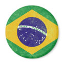 Brazil Vintage Flag magnets by jamierushad Brazil Vintage Flag magnets