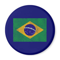 Brazil Vintage Flag magnets