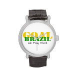 Brazil - We Play Hard Wrist Watches
