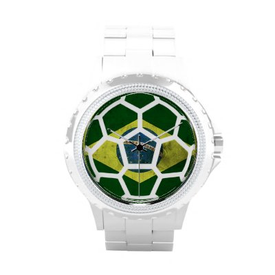 Brazil Rhinestone with White Enamel Watch