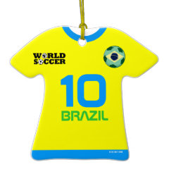 Brazil World Cup Soccer Jersey Ornament ornament
