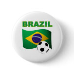 Brazil World Cup T-Shirt Flag buttons