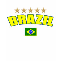 Brazil yellow Logo 5 stars WOmens hooded top t-shirts
