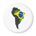 Brazilian America Fridge Magnet