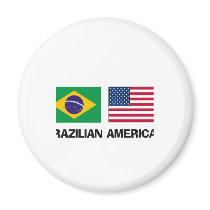 Brazilian American Refrigerator Magnets
