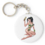 Brazilian Bikini Girl Pinup by Al Rio Key Chains Brazilian Bikini Girl Pinup by Al Rio Key Chains