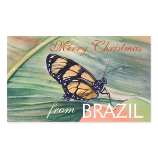 Brazilian Butterfly Christmas Stickers