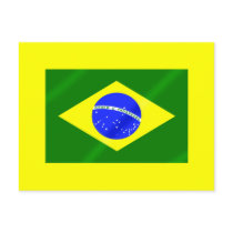 Brazilian flag of Brazil gifts and tees postcards by SoccerJersey Brazilian flag of Brazil gifts and tees postcards