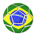 Brazilian flag Samba futebol soccer ball gifts Magnets