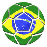 Brazilian flag Samba futebol soccer ball gifts Sticker