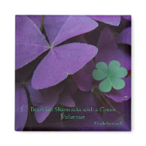 Brazilian Shamrocks with a Green Volunteer magnets