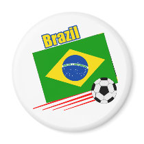 Brazilian Soccer Team Refrigerator Magnets magnet