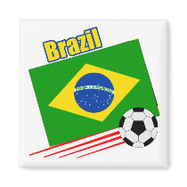 Brazilian Soccer Team Fridge Magnets magnet