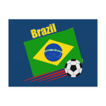 Brazilian Soccer Team Post Card postcard