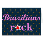Brazilians Rock - Cute Pink Cards